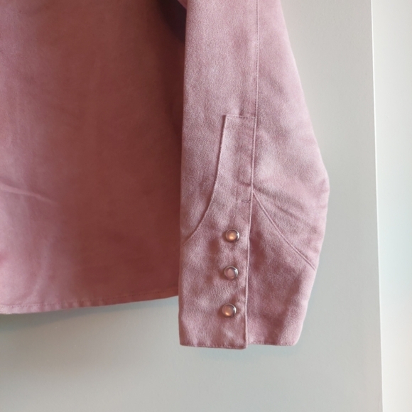 Vintage Wrangler Floral embroidered Pearl Snap Longsleeve Western Shirt XL Pink - Picture 7 of 9